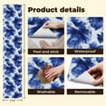 thumbnail image 5 of Peel and Stick Wallpaper 23.6in x 9.8ft Abstract Blue White Shibori Tie Dye Fluid Brush Strokes Contact Paper Vinyl Waterproof Self Adhesive Wall Paper for Bedroom Shelf Cabinet Renter Friendly, 5 of 8