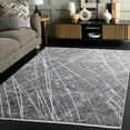 thumbnail image 2 of SAFAVIEH Mila Deforrest Distressed Polyester Area Rug, Ivory/Grey Black, 4' x 6', 2 of 8