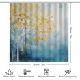 thumbnail image 2 of Faty-T Watercolor Tree Shower Curtain 4 Piece Sets with Non-Slip Rugs,Toilet Lid Cover and Bath Mat Rustic Plant Golden Flower Waterproof Shower Curtain with 12 Hooks Bathroom Set Home Decor, Style-3, 2 of 14