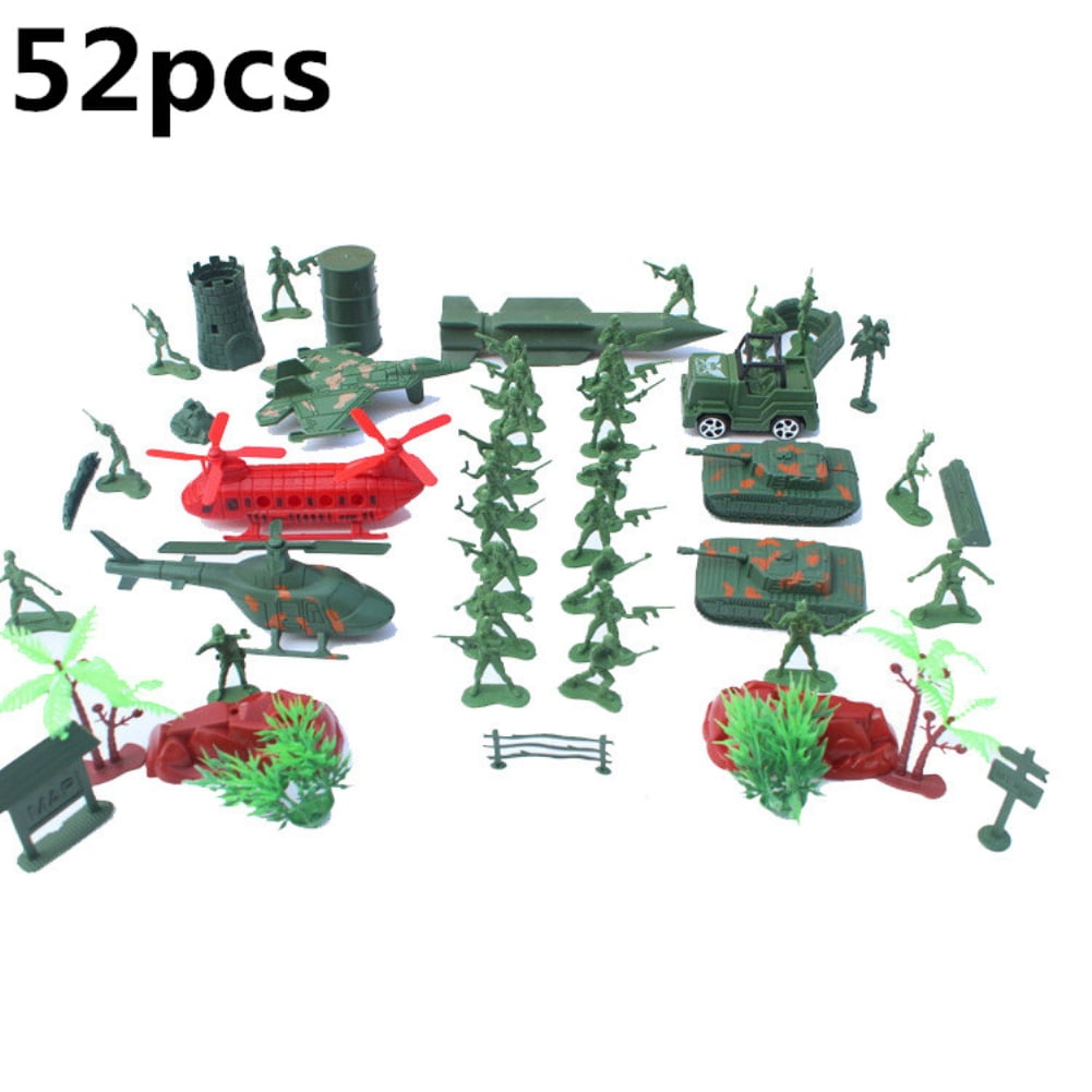 500Pcs Military Soldier Toys Kit Set War Army Men 4cm Figures & Accessories 