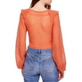 thumbnail image 2 of Free People Womens Macaroon Pullover Sweater, Orange, Medium, 2 of 3