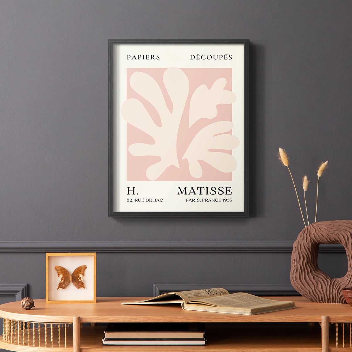 Matisse CLIII Framed Print in Black Solid Wood 22 x 28 Framed Print