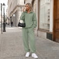thumbnail image 3 of SUNBS 2 Piece Outfit for Women Lounge Sets Hooded Half-Zip Sweatshirt Jogger Sweatpants Workout Sweatsuit, 3 of 9