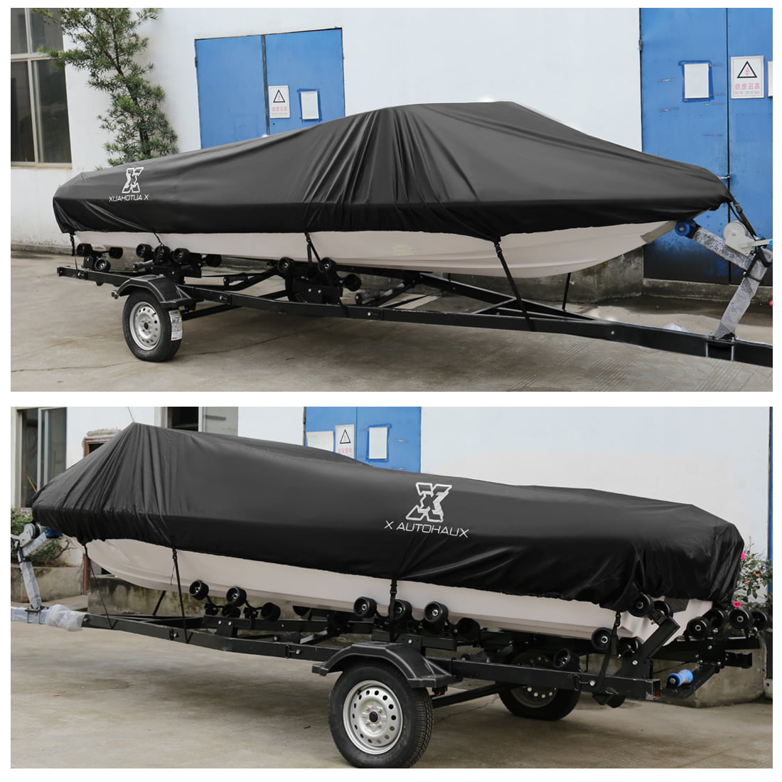 1719ft 96" 300D Polyester Boat Cover Waterproof Black VHull Protector Walmart Canada