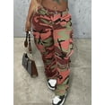 thumbnail image 4 of Apay Jeans for Women Y2k Streetwear Trend Cargo Pants Jean  Camo Print Multi Pocket Design Regular Size, 4 of 5
