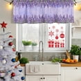 thumbnail image 6 of Purple Lavender Valances for Windows, Decorative Rod Pocket Window Valance Curtains, Spring Watercolor Wild Flowers Plant Short Curtain Drapes for Kitchen/Living Room, 2 Panels, 54" W x 18" L, 6 of 8