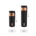 thumbnail image 5 of Contigo SnapSeal Leakproof Stainless Steel Reusable Water Bottle with Carrying Strap, Black/Bronze, 16 oz, 5 of 7