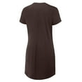 thumbnail image 3 of Women's Fanatics Brown San Diego Padres Ruched Drape T-Shirt Dress, 3 of 5