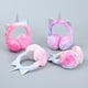 thumbnail image 1 of 4 orejeras de unicornio arcoíris para mujeres y niñas, plegables, cálidas, de felpa suave, cómodas, para exteriores, para invierno, 1 of 5
