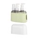 thumbnail image 1 of Botellas para artículos de tocador de viaje, contenedores para artículos de tocador, accesorios de aviación para cosméticos. 3 piezas verde, 1 of 9