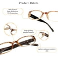 thumbnail image 3 of 4 Pairs Reading Glasses, Blue Light Blocking Glasses, Computer Reading Glasses for Women and Men, Fashion Rectangle Eyewear Frame(4 Brown, +2.75 Magnification), 3 of 9