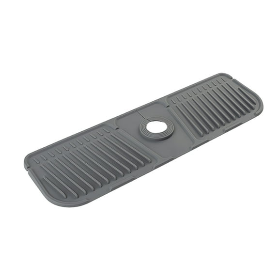 Shoreew Silicone Faucet Mat Wrap Around Design Faucet Sink Splash Guard Dry Drying Pad for Kitchen Bathroom Counter Foldable Draining Tray Multipurpose Sink Accessory