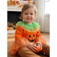 thumbnail image 6 of RUINIXCW Kids Halloween Pumpkin Costume Toddler Baby Girl Halloween Outfit Fall Sequined Ruffled Long Sleeve Tops Cosplay Costume Holiday Clothes, 6 of 10