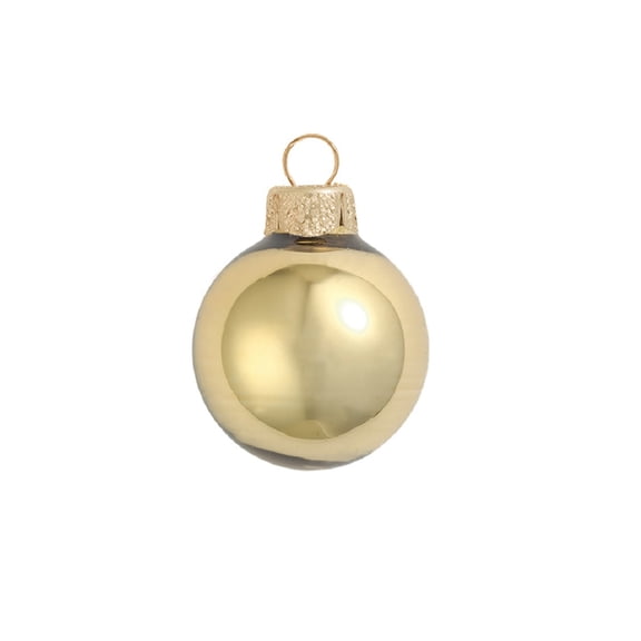 Whitehurst 12ct Antique Gold Shiny Glass Ball Christmas Ornaments 2.75" (70mm)
