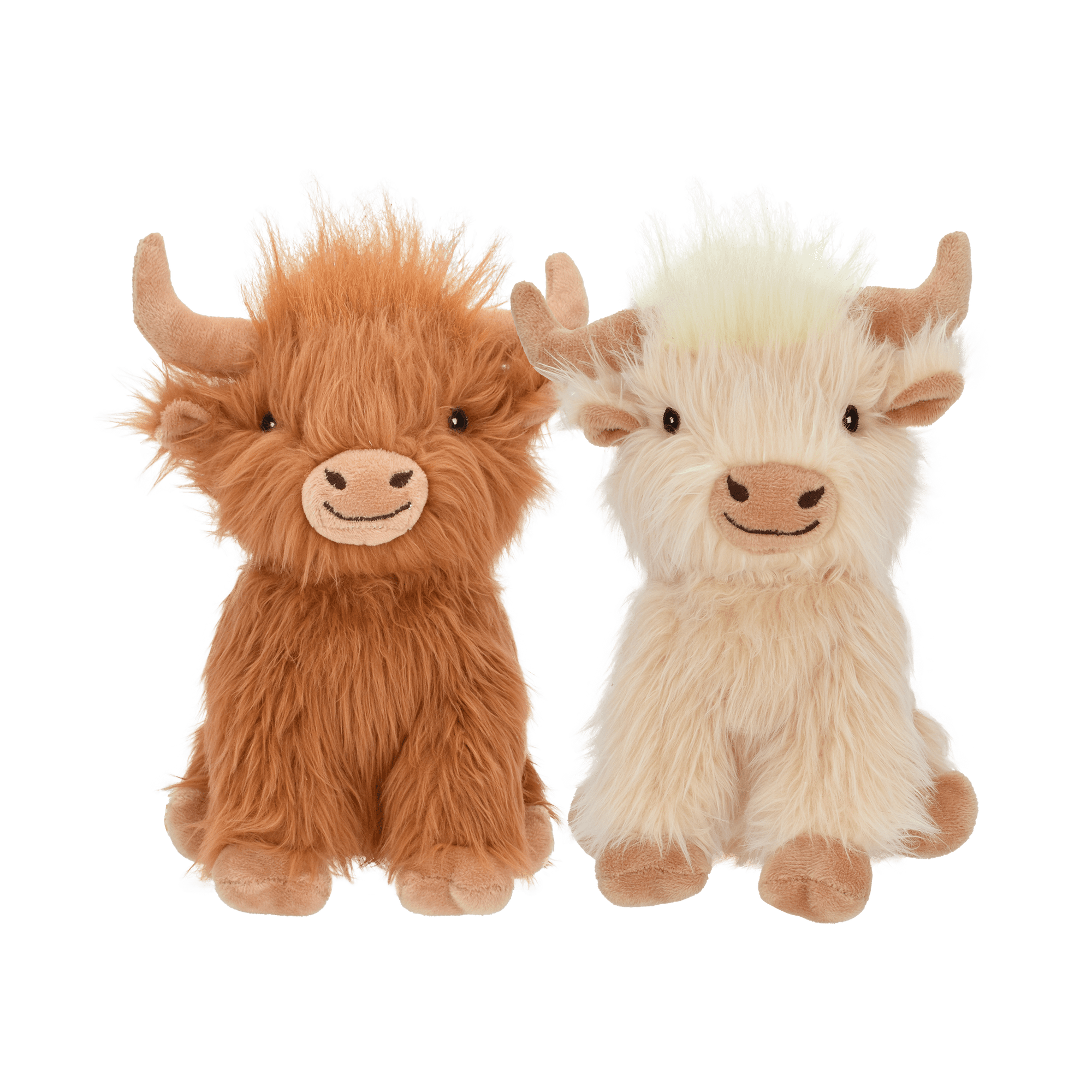 Multipet Plush Highland Cow Medium Dog Toy, 8"