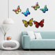 thumbnail image 5 of Paquete de 6 mariposas CUTICAT decoración de pared coloridas 3D 16.5x12cm, 5 of 7