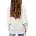 thumbnail image 2 of Girl's Oversized Crewneck  Long Sleeve Fall Sweaters Kids BatwingSlouchy Chunky Pullover Jumper  5-14 Years, 2 of 4