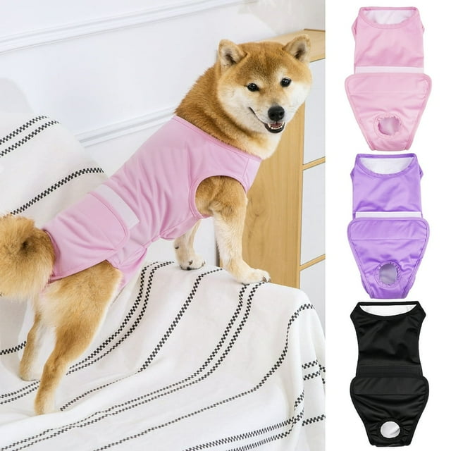 Pet Recovery Clothes Comfortable Breathable Adjustable Dog Surgery Recovery Suit Anti-licking Protection Pet Supply Pink S