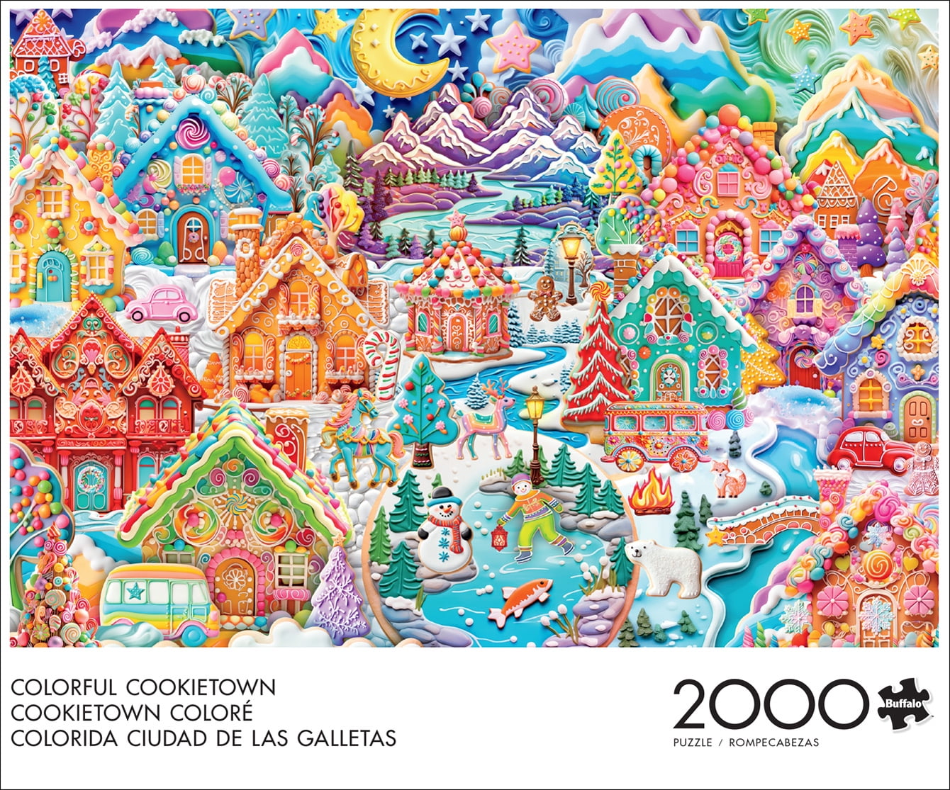 Buffalo Games 2000-Piece Colorful Cookietown Interlocking Jigsaw Puzzle for Adults Ages 14+