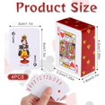 thumbnail image 2 of 4 Pack Mini Playing Cards, 1.7 Inch Mini Card Games, Spoof Fun Deck of Cards Set, Miniature Poker Game for Adults, Party Favor Gift for Christmas New Year Travel Fun, 2 of 7