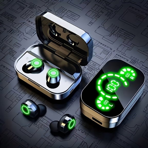 2026 New Bluetooth 5.4 Wireless Earbuds, 800mAh Battery, Mirror Finish, Noise Isolation, Fits All Smartphones, Great for Running & Fitness