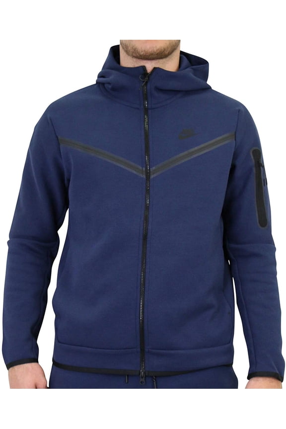 Tech Fleece Full-Zip Midnight Hooded Sweatshirts (Men's), Size Medium