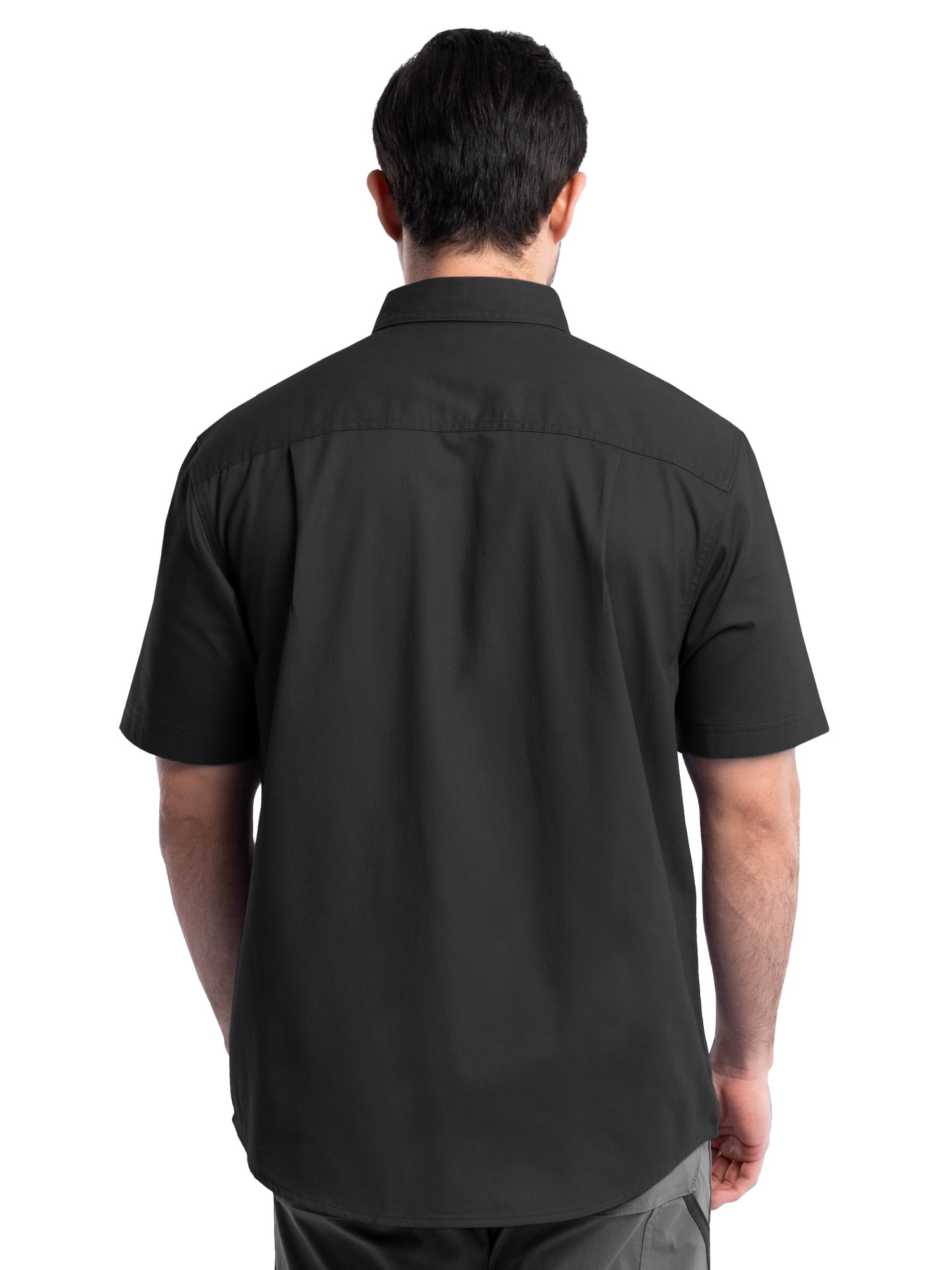 Wrangler Workwear Men’s Short Sleeve Durable Twill Pen Pocket Work Shirt, size S-3XL