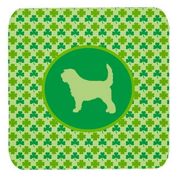 Otterhound Lucky Shamrock Foam Coasters, Set Of 4