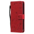 thumbnail image 5 of For iPhone 12 Mini Case, Mantto PU Leather Cover with Cat Patterned Embossed Cute Painted Flip Wallet Card Case, With Kickstand Hand Strap Magnetic Closure Case For iPhone 12 Mini, Red, 5 of 9
