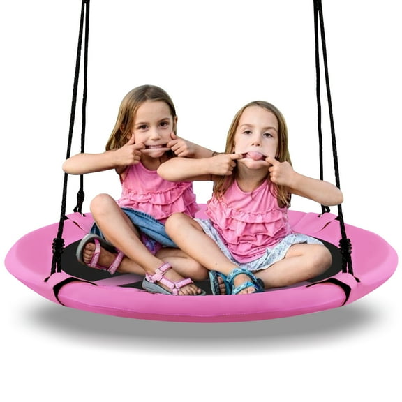 Infans 40" Flying Saucer Tree Swing Indoor Outdoor Play Set Kids Christmas Gift Pink
