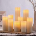 thumbnail image 4 of REJODA-Flameless Candles Battery Operated Candles H 4" 5" 6" 7" 8" 9" Real Wax Pillar Flickering Candles LED Flameless Candles with Remote and Timer Control Set of 9 (Ivory Color), 4 of 4
