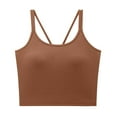 thumbnail image 4 of Ashirexll Tank Tops for Women, U Shape Back Camisole Built in Bra Pads Summer Short Underwear Tops, 4 of 4