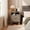 Grey Alder, variant on KeyWhat Modern Nightstand with Charging Station, Mid-Century Wood End Table Side Table for Living Room, Fluted Panel, Dark Walnut