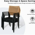 thumbnail image 6 of Grand Patio 2-Piece Stackable Patio Dining Chairs Set with Removable Cushions for Garden, Porch, and Poolside (Grey), 6 of 7