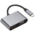 thumbnail image 1 of Type-C to HDMI VGA USB 3.1 PD Hub 4-in-1 HD Converter Supports 4K (2in1（HDMI+VGA）), 1 of 6