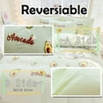thumbnail image 4 of MorroMorn Duvet Cover Queen Size Cotton, Green 3D Embroidery Queen Bedding Sets All Seasons, Cute Chenille Embroidered Comforter Covers Blanket Soft Breathable Sweat-Absorbent (Avocado, Full/Queen), 4 of 6