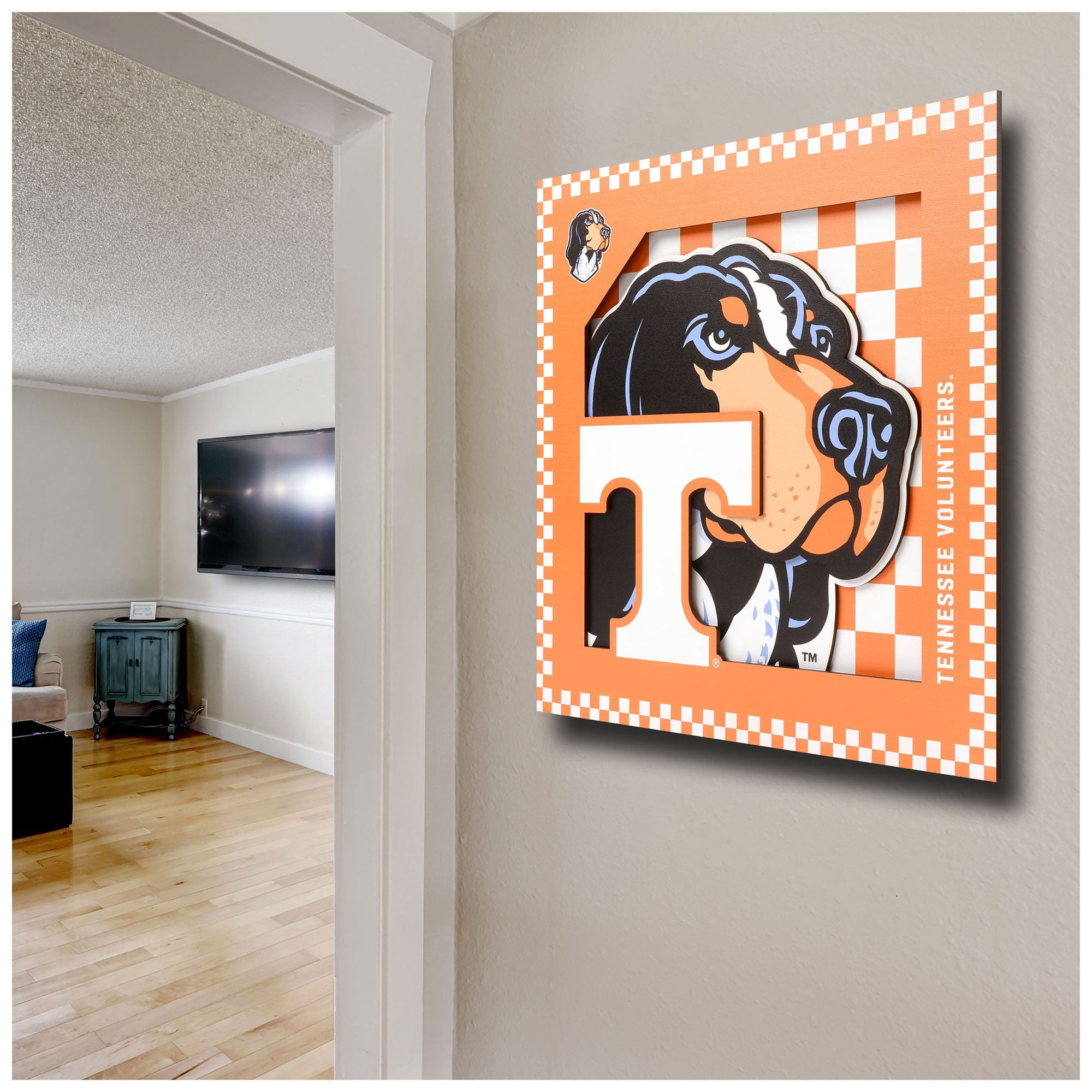 TenneeeVolnteer12''x12''3DLogoWllrt