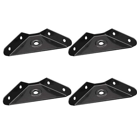 

4PCS Durable Stainless Steel Stand Supporting Reinforcement Corner Brackets Fixed Support Angle Code Fasten Connector BLACK
