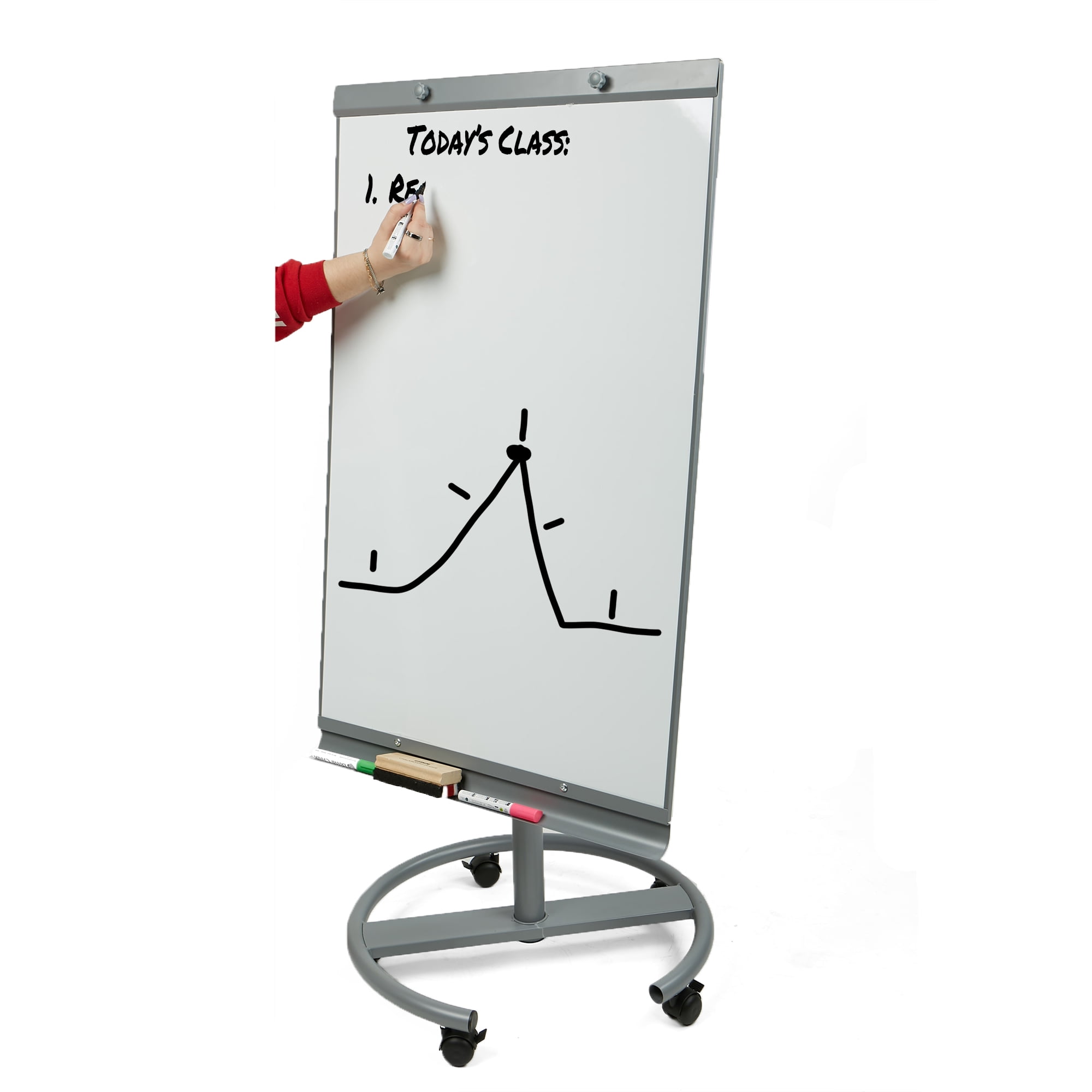 Mind Reader Portable Dry Erase Easel 360 Degree Rotating White