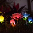 thumbnail image 3 of BlueThree Red RosesSolar Jardín Estaca Luces Led Colorido Tres Flores Rosas Foco Patio Patio Camino Decoración, 3 of 4