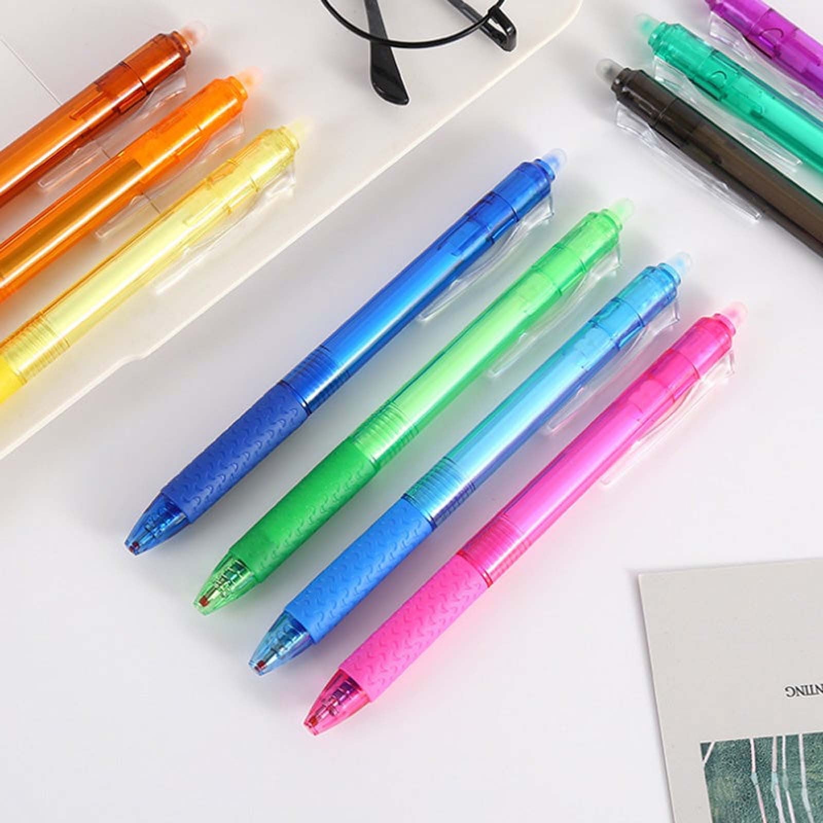 Erasable Pens 12pcs Multi-color Push Pens Stationery Painting Supplies 10ml Erasable Gel Pens