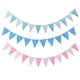 thumbnail image 3 of Nvzi Paquete de 2 banderines de triángulos dorados para decoración de fiestas, banderines para Año Nuevo,banderas de graduación, 12 unidades, 10 pies, 3 of 3