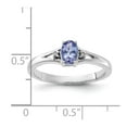 thumbnail image 4 of Primal Silver Sterling Silver Polished Tanzanite and Diamond Ring, 4 of 5
