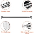 thumbnail image 3 of Tringle à Rideau en Acier Inoxydable Sans Perçage 50-85 cm, Barre de Douche Ferme et Extensible, Tringle Télescopique, Tringle Pivotante Réglable pour Salle de Bain Cuisine, 3 of 5