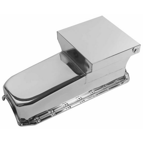 Speedmaster PCE300.1058.02 Compatible with Chevy SBC 350 2Pcs Rms 1955-79 D/Side 7Qt Drag Rear Sump Oil Pan [Chrome]