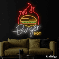 thumbnail image 4 of Craftnamesign Burger Hot Neon Sign, Burger Shop Decor, Fast Food LED Signs, 4 of 4