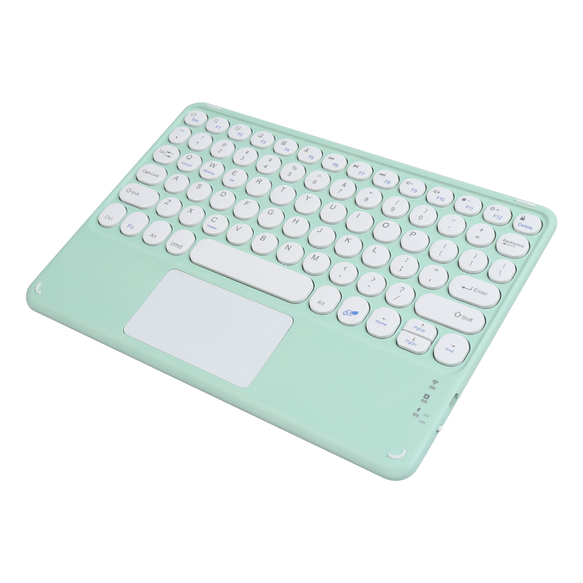 PloutoRich 10 inch Bluetooth Keyboard with Touchpad, 78 Keys Magnetic Wireless Keyboard, Ultra-Slim Rechargeable Wireless Keyboard for Laptop Tablet Computer