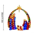 thumbnail image 3 of Outdoor Nativity Scene Set, Lighted Mini Christmas Table Decor, Nativity Scene Decoration for Holiday Winter Lawn, Garden & Indoor Display, 3 of 8