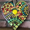 thumbnail image 4 of Resina en forma de corazón Escultura Cuarto de baño Decoración de la pared rústica Arte de la boda Decoración de artesanía Jardín Yard Patios Destacados para el hogar Regalos Inevent HA028549-00B, 4 of 7
