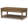 thumbnail image 5 of Signature Design by Ashley Burkbyer Rectangular Coffee Table with Storage Drawers and Shelf, Brown, 5 of 8
